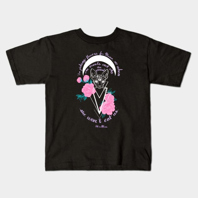 Miss. Mina grave flowers Kids T-Shirt by feilan